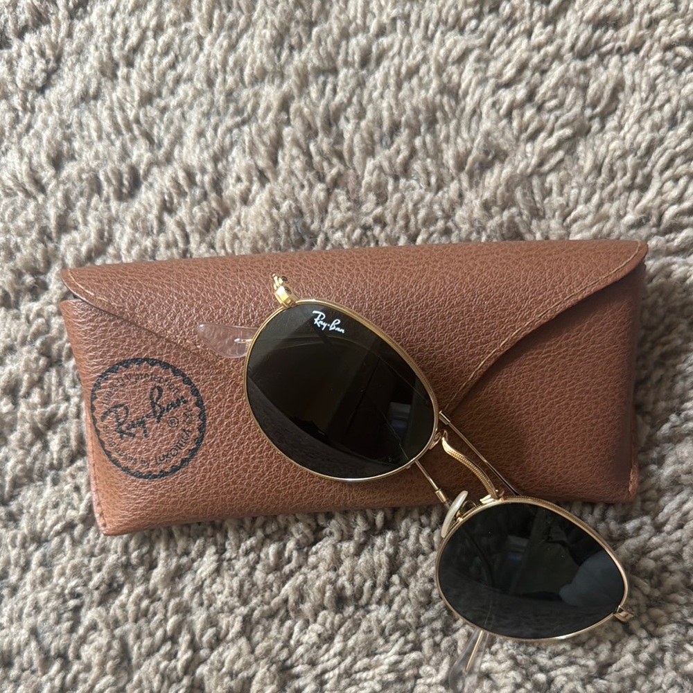 Ray Ban Gold Sunglasses